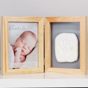 Bambino Natural Folding Photo Frame & Clay Print Kit