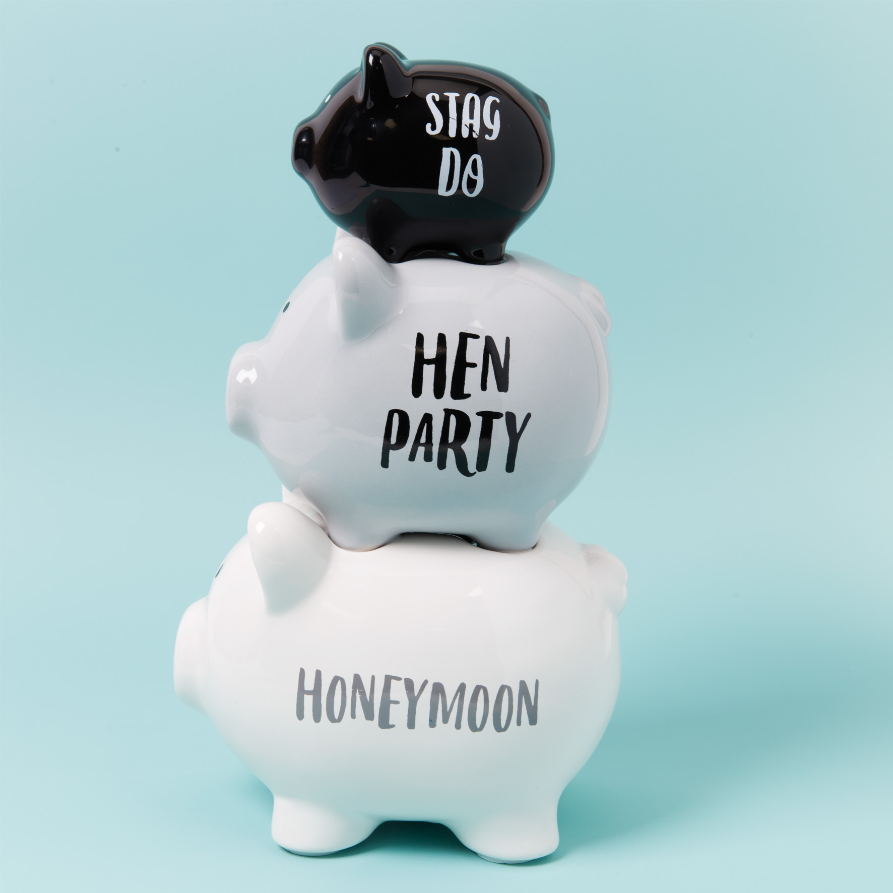 'Pennies &amp; Dreams' Triple Piggy Bank - Honeymoon - Gift Shop Online