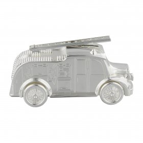 Bambino Silver Plated Fire Engine Money Box