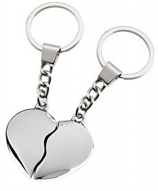 Personalised Joining Heart Keyrings with Magnet