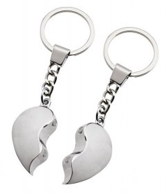 Personalised Joining Heart Keyrings with Magnet
