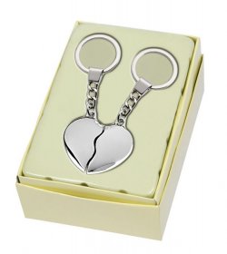 Personalised Joining Heart Keyrings with Magnet