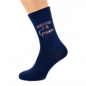 Wedding Socks  Navy - Grandfather of the Groom