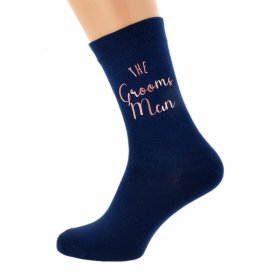 Wedding Socks  Navy - Groomsman