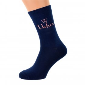 Wedding Socks  Navy - Usher