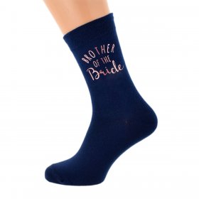 Wedding Socks  Navy - Brother of the Bride