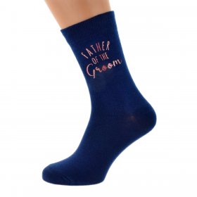 Wedding Socks  Navy - Father of the Groom