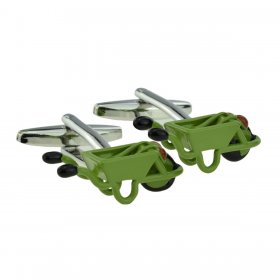 Cufflinks - Green Wheelbarrow