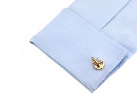 Cufflinks - Anchor and Chain Gold