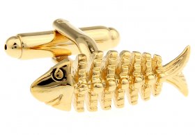 Cufflinks - Fish Gold