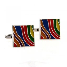 Cufflinks - Colourful Design Square