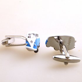 Cufflinks - Camper Van Blue