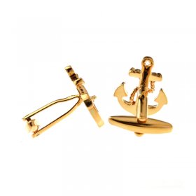 Cufflinks - Anchor and Chain Gold