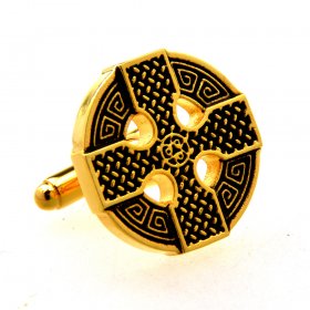 Cufflinks - Celtic Cross Gold