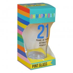 Oh Happy Day! Birthday Pint Glass - 21