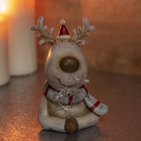  Reindeer with LED Light Up Stars Ornament