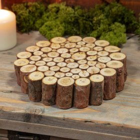  Rustic Log Pedestal 25cm