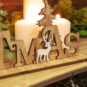  Wooden CHRISTMAS Mantel Plaque