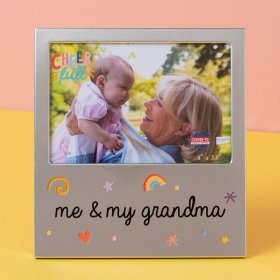 Cheerful Aluminium Photo Frame - Me & My Grandma