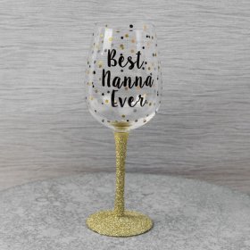Celebrations Wine Glass - Best Nanna Ever