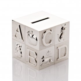 Bambino Silverplated Money Box - A B C