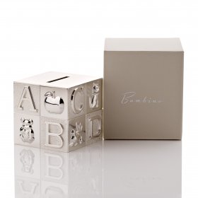 Bambino Silverplated Money Box - A B C