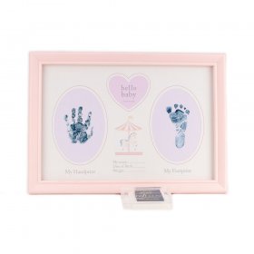 Hello Baby Hand And Foot Print Frame - Baby Girl