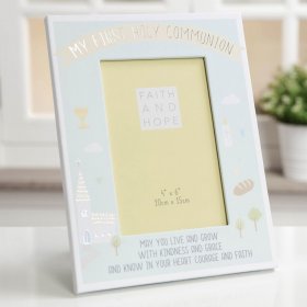 Faith & Hope My 1st Communion Photo Frame - Blue 4