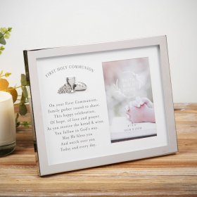 Faith & Hope Silverplated 1st Holy Communion Frame - 4