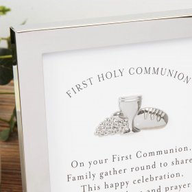 Faith & Hope Silverplated 1st Holy Communion Frame - 4