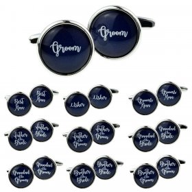 Cufflinks - Navy Blue Best Man