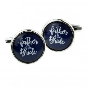 Cufflinks - Navy Blue Father of the Bride