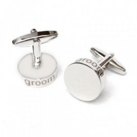 Cufflinks - Laser Edged Groom Wedding