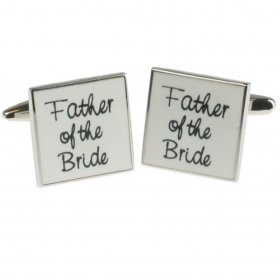 Cufflinks - White Square Father of the Bride