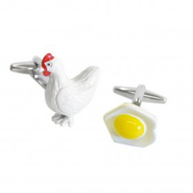 Cufflinks - Chicken and Fried Egg