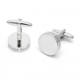 Cufflinks - Laser Edged Grooms Brother Wedding