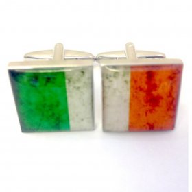 Cufflinks - Irish Flag Distressed