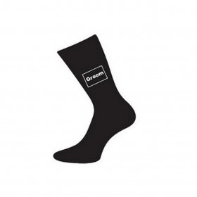 Wedding Socks Black - Groom