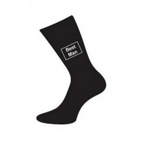 Wedding Socks Black - Best Man