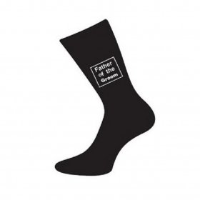 Wedding Socks Black - Father of the Groom