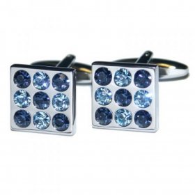 Cufflinks - Blue Crystals