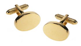 Cufflinks - Oval Gold