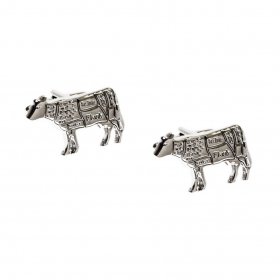 Cufflinks - Butchers Cuts of Beef Cow Chef 